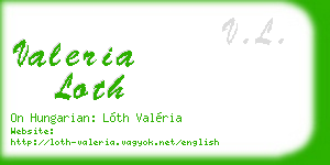 valeria loth business card